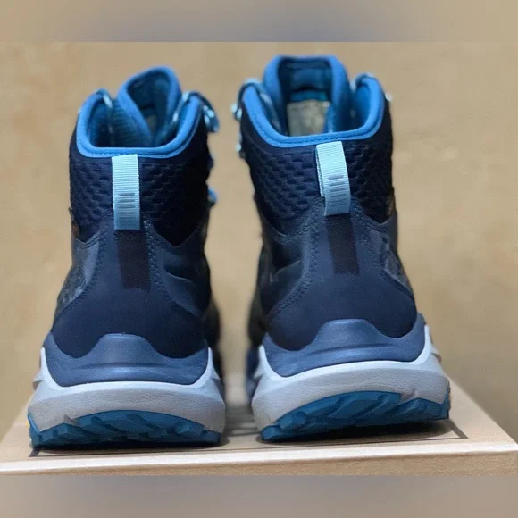 Hoka Womens Kaha GTX Trekking Hiking Boots Gore-Tex Lightweight Navy Blue - Picture 6 of 10